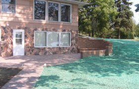 Professional lawn hydroseeding performed by Exterior Designs of Alexandria
