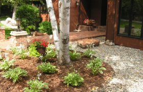 Softscape landscaping designed and installed by Exterior Designs of Alexandria